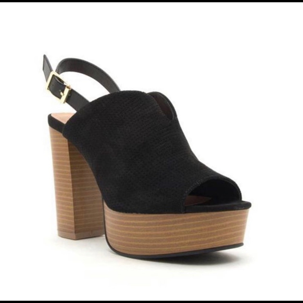 Qupid mule block heels